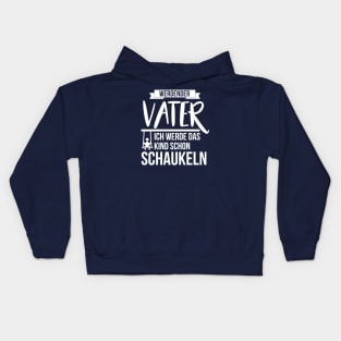 Werdender vater kind schaukeln (white) Kids Hoodie